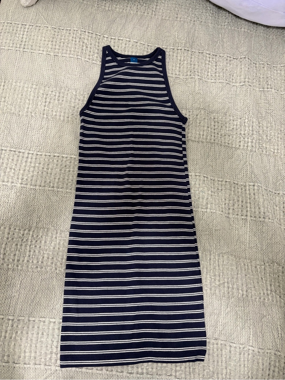 Navy & White Striped Tank Dress
